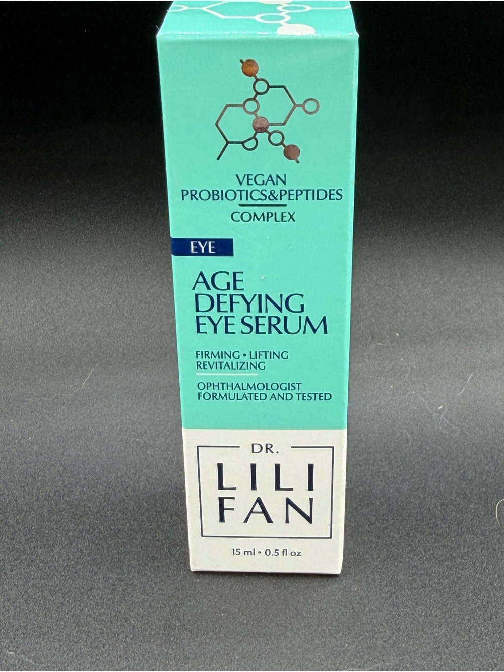 Dr. Lili Fan Age Defying Eye Serum Vegan Probiotics & Peptides Complex 0.5 oz